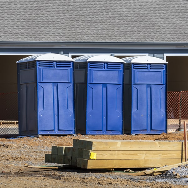 how can i report damages or issues with the portable toilets during my rental period in Hidden Hills